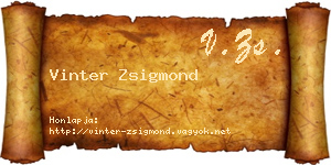 Vinter Zsigmond névjegykártya